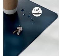 Leitz Tappetino mouse da scrivania 80 x 40 cm Impermeabile, Opaco, Antigraffio, Blu scuro