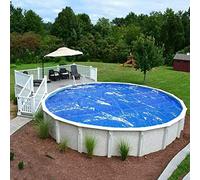 Protettore del coperchio della piscina a prova di polvere, piscina rotonda Coperchio solare for piscine a cornici/piscina delle onde estive, lato a bolle verso il basso(5.5m/18ft)