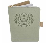 Protettore Del Libretto Sanitario Francese - Formato A5 15x21 Cm - Alette Per Riporre Le Prescrizioni E I Documenti (Verde salvia, 15x21 cm)