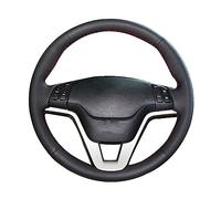 Protettore del volante Coprivolante Per Auto Cucito A Mano In Pelle Sintetica Per CRV Per CR-V 2007 2008 2009 2010 2011 Nero Decorativo Protezione(Light blue Thread)