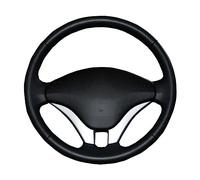 Protettore del volante Coprivolante Per Auto In Treccia Di Pelle Nera Antiscivolo Per Mitsubishi Per V73 2011 Per L200 Accessori Per Auto Decorativo Protezione(Light Blue Thread)