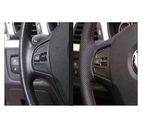 Protettore del volante Per Chevrolet Per Cruze 2009 2010 2011 2012 2013 2014 Coprivolante Per Auto Cucito A Mano In Morbida Pelle Sintetica Nera Decorativo Protezione(Yellow Thread)
