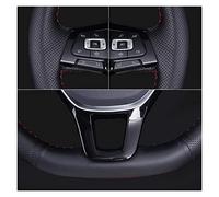 Protettore del volante Per Hyundai Per Elantra-5 Per Solaris Per Elantra Per Sport Per GT Coprivolante Auto Personalizzato Cucito Mano Antiscivolo Decorativo Protezione(White Thread)