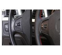 Protettore del volante Per Ssangyong Per Korando 2010-2019 Coprivolante Per Auto Fai Da Te Cucito A Mano In Pelle Artificiale Nera Decorativo Protezione(White Thread)