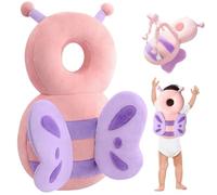 Protettore della testa del bambino a forma di farfalla a forma di zaino per cuscini per neonati a forma di farfalla per cadere con cinturino per il torace protezione per la testa regolabile traspiran