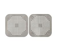 Protettore di Scarico in Silicone da 2 Pezzi con Ventosa, Filtro Trap a Tappo a Coltura per Bagno, Vasca, Cucina, Catcher dei Fori Spina (Grey)