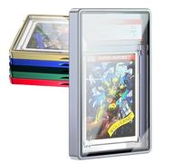 Protettore per carte con valutazione premium con cornice in metallo - Custodia magnetica, impilabile in alluminio e vetro per carte BGS/PSA | Display UV e resistente ai graffi per carte sportive e da