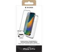 Protettore per schermo BIG BEN per iPhone 15 Pro, vetro temperato trasparente