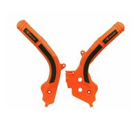 Protettore Per Telaio Bi-Material RACETECH Arancione/Nero per Moto