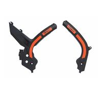 Protettore Per Telaio Bi-Material RACETECH Nero/Arancione per Moto