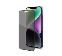 Protettore schermo privacy Celly per iPhone 15, vetro temperato 9H, nero