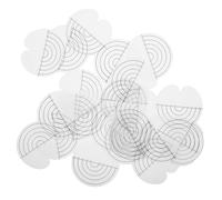 Protettore Termico per Extension Chioma 120 Pezzi Plastico | Disco Circolare Trasparente con Scala, Spessore 5,5x5,5x0,1cm, per Sezioni e Cuoio Capelluto