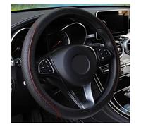 Protettore Volante Auto Coprivolante Per Auto Accessori Decorativi Antiscivolo In Microfibra Decorativi Per Interni Auto Universali(Black red)