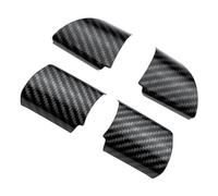 Protettore Volante Auto Per Ford Per Focus 2 MK2 2005-2011 Auto-Adesivi Styling Accessori 4 Pz/set Interni Auto Volante Pannello Di Copertura Trim Adesivo(Carbon Fiber Black)