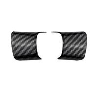 Protettore Volante Auto Per Ford Per Focus 3 MK3 2012 2013 2014 Per Kuga 2013 2014 2015 Accessori ABS Volante Per Auto Pannello Di Copertura Adesivo Trim(2Pcs carbon black)