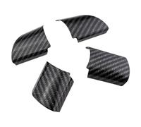 Protettore Volante Auto Per Ford Per Focus MK2 2 2005 2006 2007 2008-2012 ABS Volante Per Auto Pannello Decorativo Copertura Paillettes Trim Adesivo(Carbon Fiber Black)