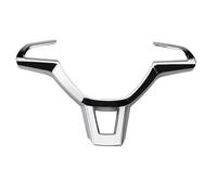 Protettore Volante Auto Per Per Octavia Per A7 Per Kodiaq Per Rapid Per Yeti Accessori Adesivo Per Rivestimento Protettivo Volante Dell'auto(Glossy silver)