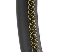 Protettore Volante Auto Per Toyota Per Yaris Per Verso S Per Vitz Per Ractis 2010-2016 Sterzo Wrap Copertura Del Volante Dell'automobile Antiscivolo(Yellow line)