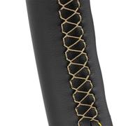 Protettore Volante Auto Per VW Per Golf 5 Mk5 Per GTI R32 Per Passat R Per GT 2005 Sterzo Wrap Copertura Del Volante Dell'automobile Traspirante(Beige line)