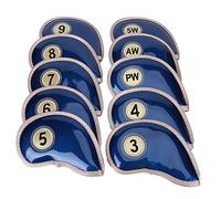 Protettori della testa di ferro | STURDY PU Weather Aough Guard per bastoncini | Mark - Presidenti tolleranti/ferri/boschi | Set di 10 con opzioni blu o bianche (Blue)