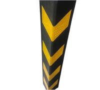 Protettori dell'angolo della parete in gomma, Protezioni angolari in gomma riflettente Pareti del magazzino garage Nero Giallo 80x10x0,6 cm 15 pezzi(25pcs)
