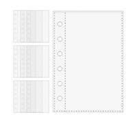 Protettori Fogli,10 Pezzi Formato Ricambi Per Cartella A 6 Anelli Trasparenti - Custodie Trasparente Per Documenti Personale Amministrativo Direttori Di Progetto Educatori