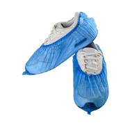 PROTEX Copriscarpe Monouso Azzurri, 100 Pezzi Salvascarpe Usa e Getta in LPDE con Elastico, Calzari Igienici Resistenti Professionali | 40x16 cm