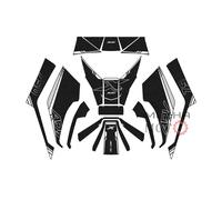 Protezione Adesiva Per Serbatoio Moto Sticker Decal Gas A Kit Side White