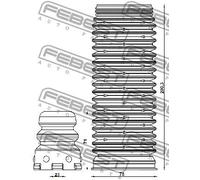 Protezione ammortizzatore Assale anteriore VWSHB-CCF-KIT FEBEST per VW EOS