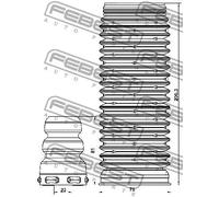 Protezione ammortizzatore Assale anteriore VWSHB-TIGIF-KIT FEBEST per VW TIGUAN
