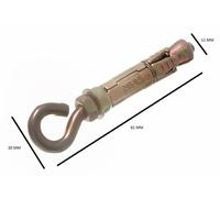 Protezione Ancora Occhio Bullone M6 M10 Da 55mm Lunghezza Yzp Confezione Di 12