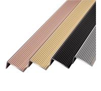 Protezione Angolare Da Parete, Scale Interne For Esterni Antiscivolo | Con angolo di 90°,Alta resistenza alla pressione,Facile da pulire,Bordi seghettati antiscivolo(Gold,90cm L 30mm*20mm)