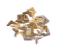 Protezione angolare in metallo per libri, Album for quaderni, album for scrapbooking, menu, cartelle, protezioni for angoli in metallo antico 14x14mm, bronzo(Mix,100PCS)