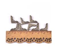 Protezione angolare in metallo per libri, Album for quaderni, album for scrapbooking, menu, cartelle, protezioni for angoli in metallo antico 14x14mm, bronzo(3,100PCS)