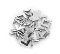 Protezione angolare in metallo per libri, Album for scrapbooking, libri, menu, cartelle, scatole, sacchetti, protezioni angolari in metallo, lato 17 mm(Silver,100PCS)