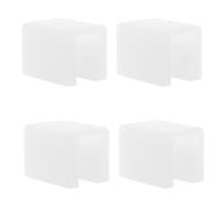Protezione Angolare in Silicone Trasparente l F 4 Pezzi per Mobili | Assorbe Urti, Si Adatta All’arredo, per Cassetti e Ante, Forma Diritta per Maniglie