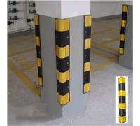 Protezione angoli porte auto, Protezione in gomma for officina, protezione angolare riflettente for pavimento e garage, spessore 1 cm(15pcs-60cm)