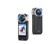 Protezione anti-appannamento per fotocamera Insta360 X5, copertura protettiva HD con fibbia a sgancio rapido fori di ventilazione resistente agli urti per accessori per fotocamera sportiva