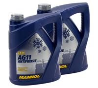 Protezione Anti Gelo Concentrato Mannol AG11 Longterm -40°C 2x 5 Litro Blu