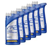 Protezione Anti Gelo Concentrato Mannol AG11 Longterm -40°C 6x 1 Litro Blu