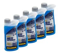 Protezione Anti Gelo Mannol G11 AG11 Antigelo 5x 1 Litro Miscela Pronta -40°C