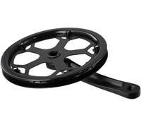 Protezione anticaduta per bicicletta, guarnitura singola per corona da 170 mm, 48 denti, 52 denti, foro quadrato, guarnitura con guarnitura per bici da strada, MTB, Fixie, colore nero (48T) pratico