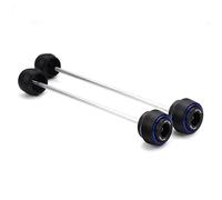 Protezione Anticaduta Per Forcella Anteriore E Posteriore Per Motocicletta Per YAMAHA MT09 MT-09 SP MT 09 2024 2025 Moto Tamponi Ruota Forcella Asse Anteriore e Poste(Blu,Anteriore Posteriore)
