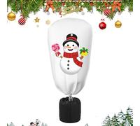 Protezione antigelo per piante all'aperto, motivo natalizio per piante invernali, protezione antigelo | Copertura in tessuto non tessuto traspirante con chiusura lampo, fibbia per rose, verdure, serra