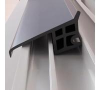 Protezione antigoccia nera per porte e porte, autoadesiva, con striscia in gomma per prevenire il riflusso dell'acqua piovana e proteggere il patio (caffè chiaro, 40in / 101,6 cm)
