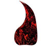 Protezione antigraffio acustica in PVC decorativa, Gibson J45 battipenna for chitarra a forma di goccia d'acqua, ricambio autoadesivo, multicolore(Red)