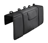Protezione AntiGraffio per portellone Posteriore, 52x16x8 in Tessuto Oxford Nero, per 5 Biciclette, con Cinghie di Sicurezza e portabiciclette tascabili, per Pick-up.