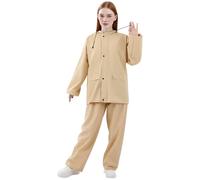 Protezione antipioggia impermeabile - Abbigliamento impermeabile protettivo - Tuta con cappuccio riutilizzabile con giacche e pantaloni traspiranti e design riflettente per lavoro all'aperto