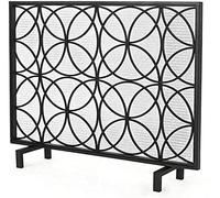 Protezione antiscintilla Parascintille antincendio Schermi per camini per bambini sicuri, Stufa a legna Parascintille, Decorazione in ferro battuto Parascintille geometrico con rete metallica