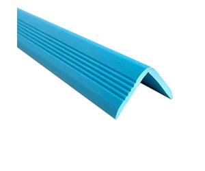 Protezione antiscivolo per bordi delle scale, autoadesiva, in gomma, per interni ed esterni, striscia di sicurezza per gradini in PVC (azzurro, 25 m)